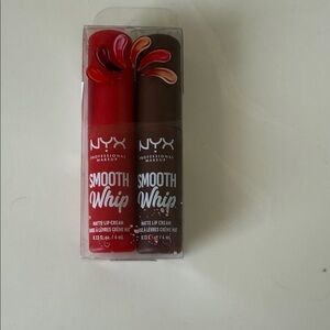 NYX Smooth Whip Matte Lip Cream Set - Red and Brown